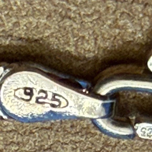 LONG 925 sterling silver twisty Necklace from Italy - 29 inches! - Picture 6 of 9